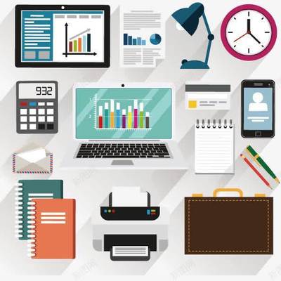 辦公室工作用品高清矢量素材 高效設計資源指南